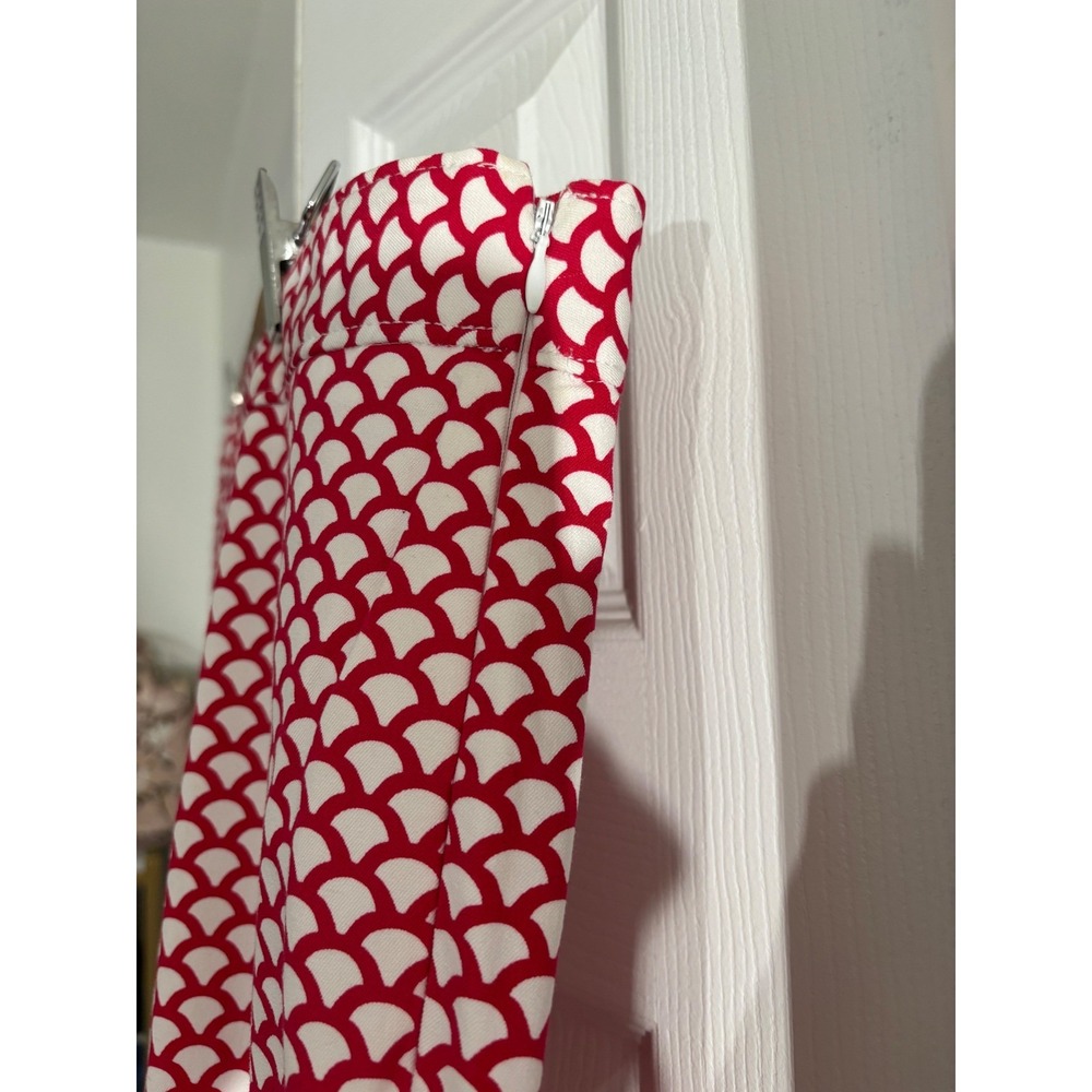 Talbots Chatham Ankle Pants 16P NWT Red White Geo Stretch MSRP $99 - Picture 5 of 8
